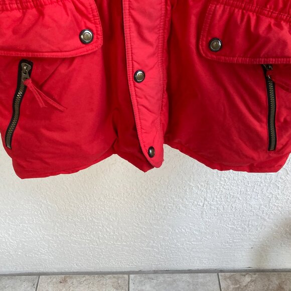 Ski Snowboard Jacket Size XL Men Red/Black Hooded  OUTDOOR VINTAGE HEAVY COAT - Picture 8 of 13